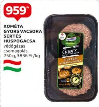 Auchan KOMÉTA GYORS VACSORA SERTÉS HÚSPOGÁCSA 250 g ajánlat