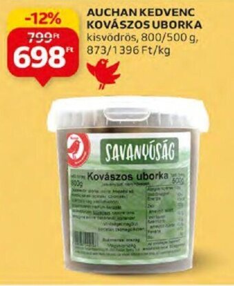 Auchan AUCHAN KEDVENC KOVÁSZOS UBORKA 800 / 500 g ajánlat
