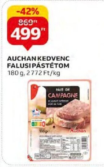 Auchan AUCHAN KEDVENC FALUSI PÁSTÉTOM 180 g ajánlat
