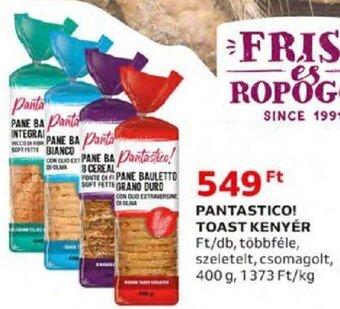 Auchan PANTASTICO! TOAST KENYÉR 400 g ajánlat