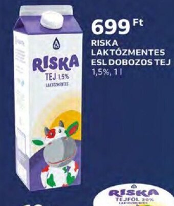 Auchan RISKA LAKTÓZMENTES ESL DOBOZOS TEJ 1 l ajánlat