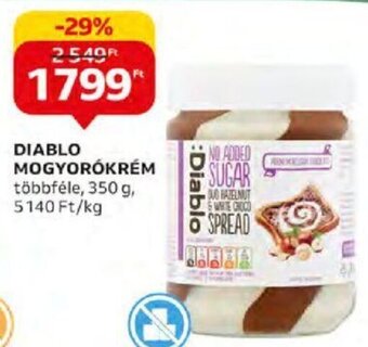 Auchan DIABLO MOGYORÓKRÉM 350 g ajánlat