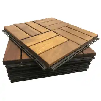 Praktiker fa járólap 30x30x1,9cm, akác fából 12lécből, 6db/csomag