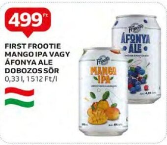 Auchan FIRST FROOTIE MANGO IPA stb. 0,33 l ajánlat