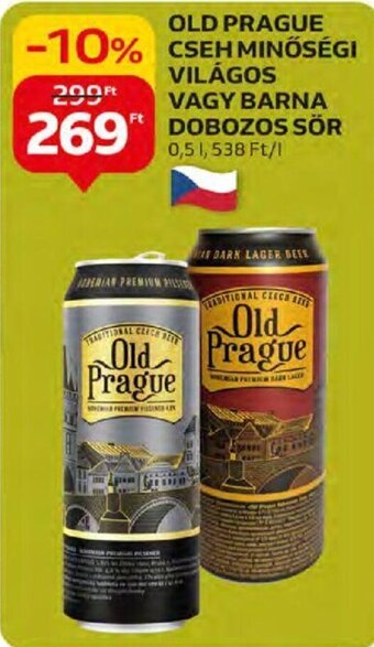 Auchan OLD PRAGUE CSEH MINŐSÉGI VILÁGOS stb. 0,5 l ajánlat