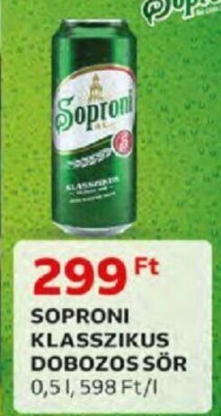 Auchan SOPRONI KLASSZIKUS DOBOZOS SÖR 0,5 l ajánlat