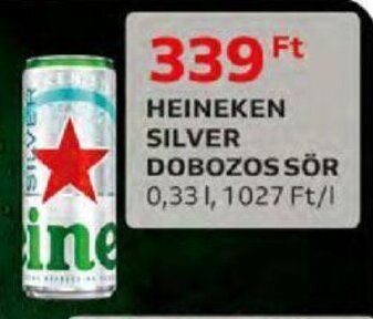 Auchan HEINEKEN SILVER DOBOZOS SÖR 0,33 l ajánlat