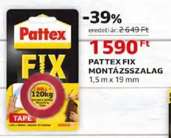 Auchan PATTEX FIX MONTÁZSSZALAG 1 db ajánlat