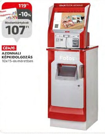 Auchan cewe AZONNALI KÉPKIDOLGOZÁS 1 db ajánlat