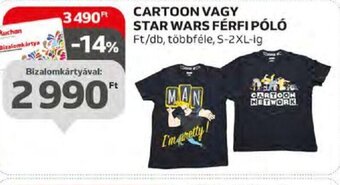 Auchan CARTOON VAGY STAR WARS FÉRFI PÓLÓ 1 db ajánlat