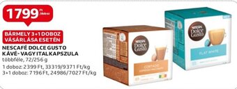 Auchan NESCAFÉ DOLCE GUSTO KÁVÉ-VAGY ITALKAPSZULA 72 / 256 g ajánlat
