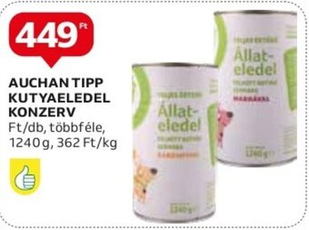 Auchan AUCHAN TIPP KUTYAELEDEL KONZERV 1240 g ajánlat