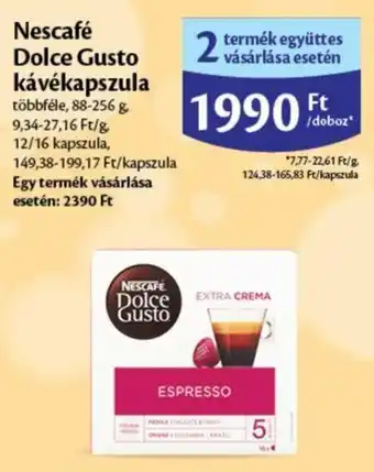 Nescafé Dolce Gusto kávékapszula 88 - 256 g