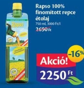 Rapso 100% finomított repce étolaj 750 ml