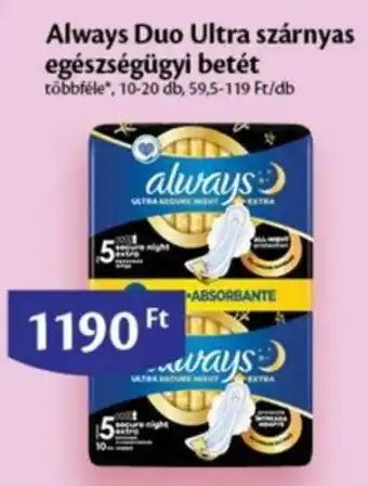 Always Duo Ultra szárnyas egészségügyi betét 10 - 20 db