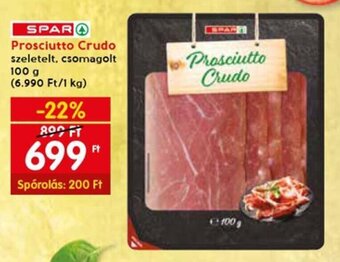 Spar SPAR Prosciutto Crudo 100 g ajánlat