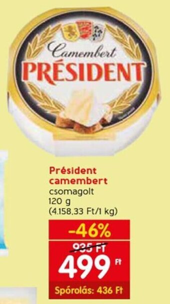Spar Président camembert 120 g ajánlat