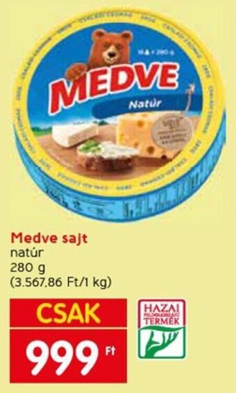 Spar Medve sajt 280 g ajánlat