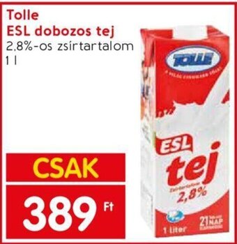 Spar Tolle ESL dobozos tej 1 l ajánlat