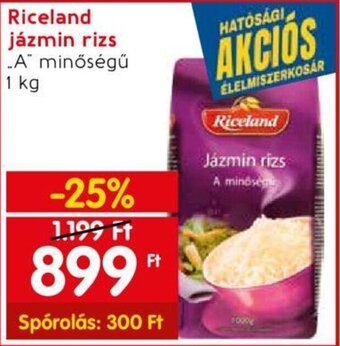 Spar Riceland jázmin rizs 1 kg ajánlat