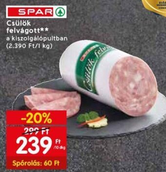 Spar SPAR Csülök felvágott 10 dkg ajánlat