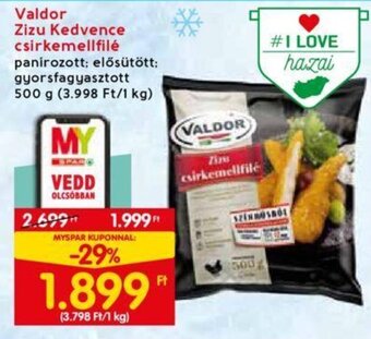 Spar Valdor Zizu Kedvence csirkemellfilé 500 g ajánlat