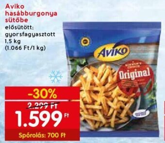 Spar Aviko hasábburgonya sütőbe 1,5 kg ajánlat
