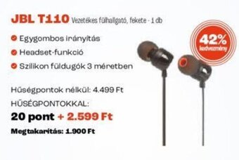 Spar JBL T110 1 db ajánlat