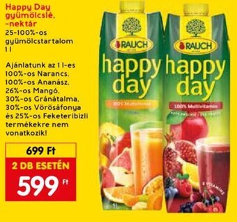 Spar Happy Day gyümölcslé, -nektár 1 l ajánlat