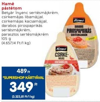 Spar Hamé pástétom 105 g ajánlat