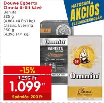Spar Douwe Egberts Omnia őrölt kávé 225 / 250 g ajánlat