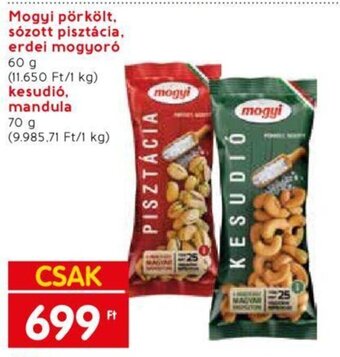 Spar Mogyi pörkölt, sózott pisztácia, erdei mogyoró stb. 60 / 70 g ajánlat