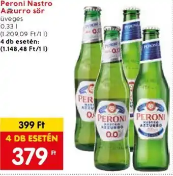 Spar Peroni Nastro Azurro sör 0,33 l ajánlat