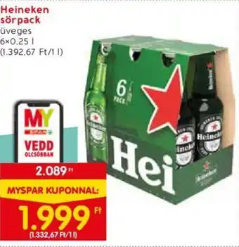 Spar Heineken sörpack 6 x 0,25 l ajánlat