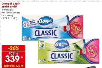 Spar Ooops! papír zsebkendő 90 db ajánlat