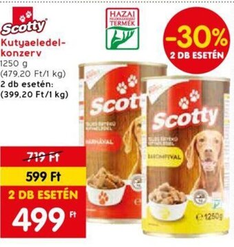 Spar Scotty Kutyaeledel- konzerv 1250 g ajánlat