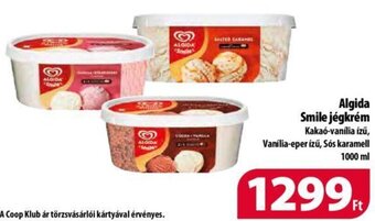 Coop Algida Smile jégkrém 1000 ml ajánlat