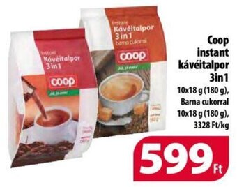 Coop Coop instant kávéitalpor 3in1 10 x 18 g ajánlat