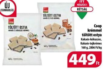 Coop Coop krémmel töltött ostya 160 g ajánlat