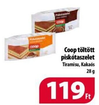 Coop Coop töltött piskótaszelet 28 g ajánlat