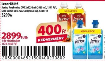 Coop Lenor öblítő 2 x 1230 ml / 2 x 925 ml ajánlat