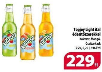Coop Topjoy Light ital édesítőszerekkel 0,25 l ajánlat