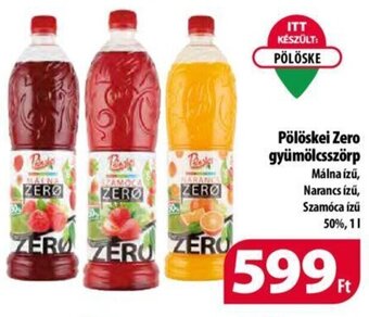 Coop Pölöskei Zero gyümölcsszörp 1 l ajánlat