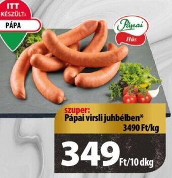 Coop Pápai virsli juhbélben 10 dkg ajánlat