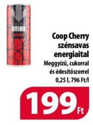 Coop Coop Cherry szénsavas energiaital 0,25 l ajánlat