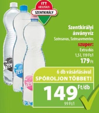 Coop Szentkirályi ásványvíz 1,5 l ajánlat