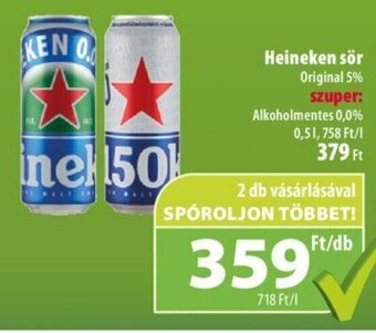 Coop Heineken sör 0,5 l ajánlat
