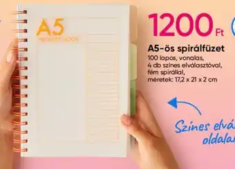 Pepco A5-ös spirálfüzet 1 db ajánlat