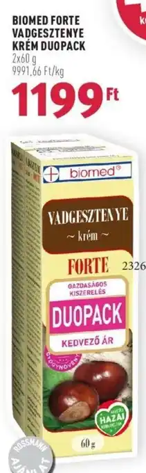 BIOMED FORTE VADGESZTENYE KRÉM DUOPACK 2 x 60 g