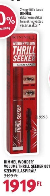 Rossmann RIMMEL WONDER VOLUME THRILL SEEKER 001 SZEMPILLASPIRÁL 1 db ajánlat